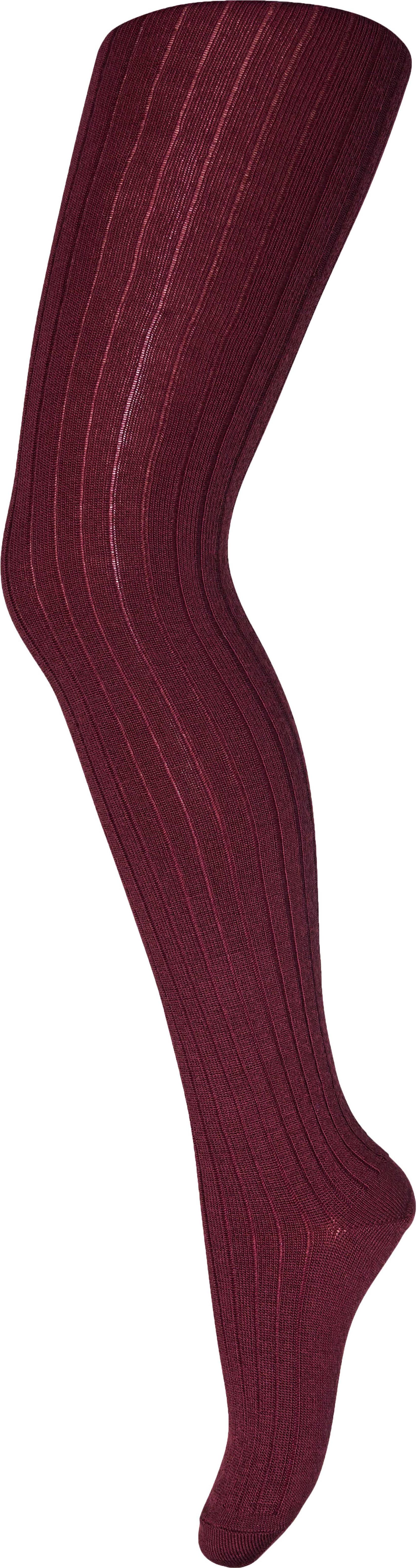 mp Denmark Wool Rib Tights - Wine Red