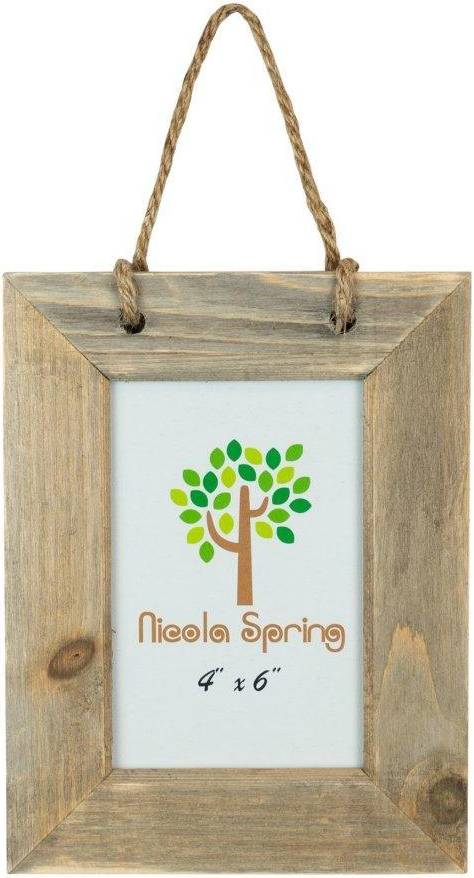 Nicola Spring Rustic Hearts Hanging 6 Photo Frame