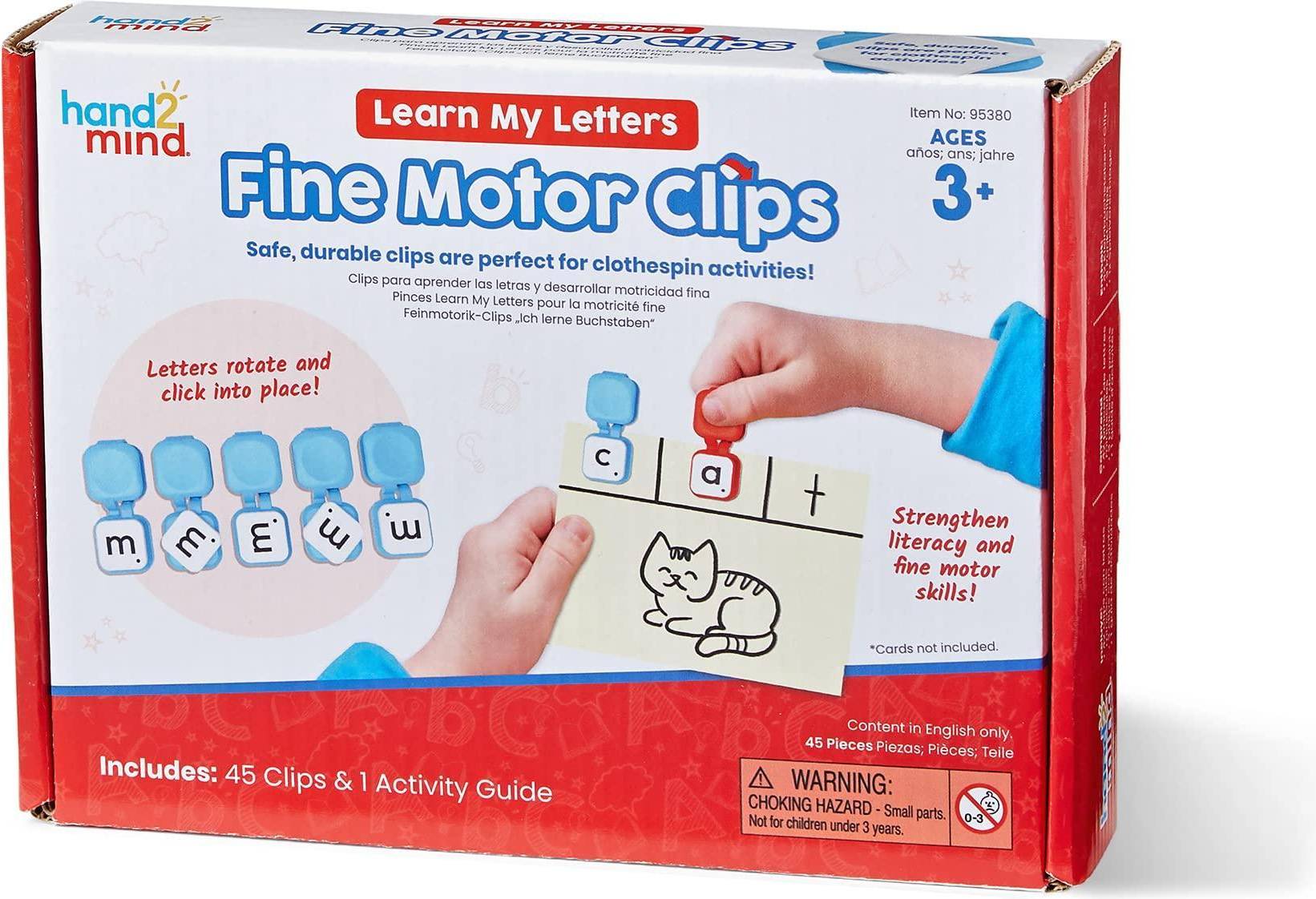 Hand2Mind Learn My Letters Fine Motor Clips