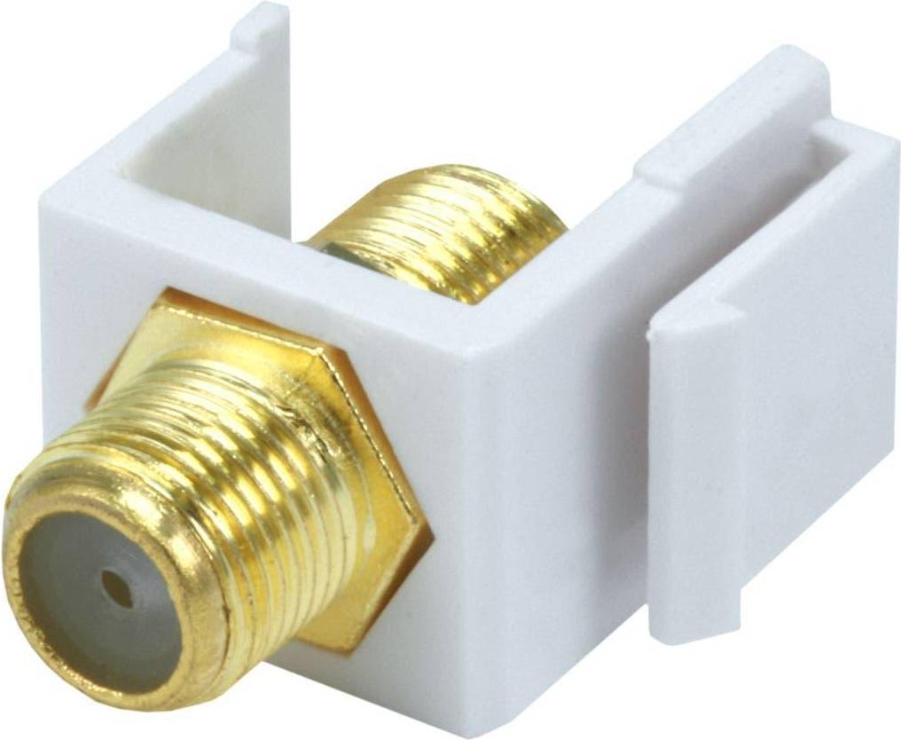 Modular F-Type Female Coupler Keystone