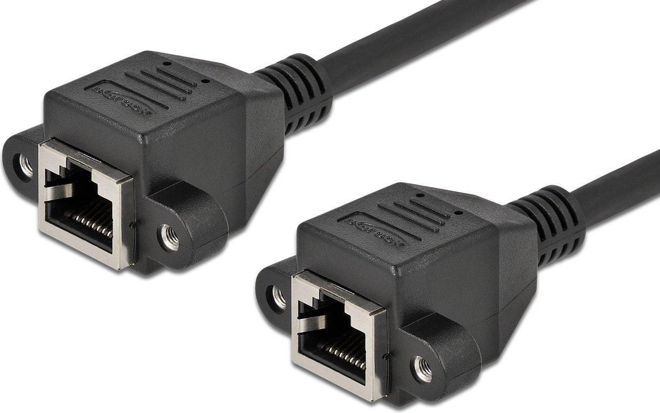 DeLock Network Extension Cable S/FTP RJ45 jack to RJ45 jack Cat.6A 1m