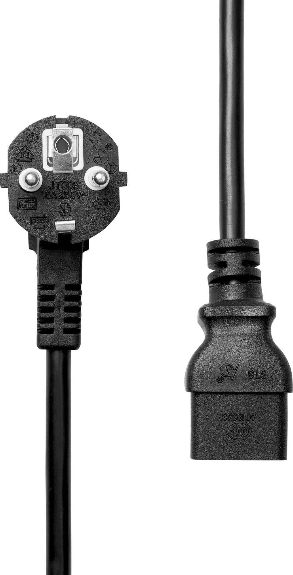 Angled Type F Power Cable 1m