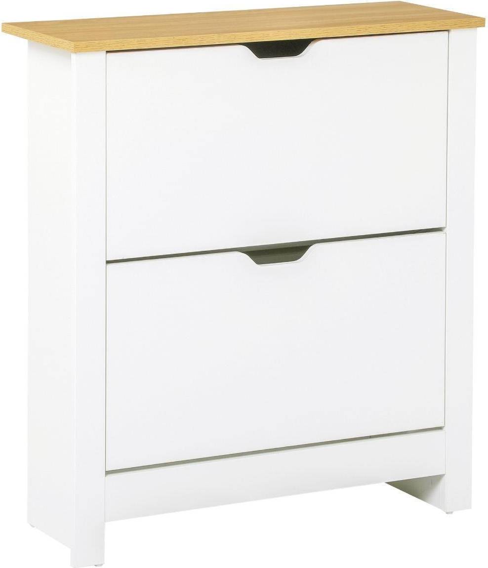 Homcom Narrow Space White Shoe Rack 72x80cm