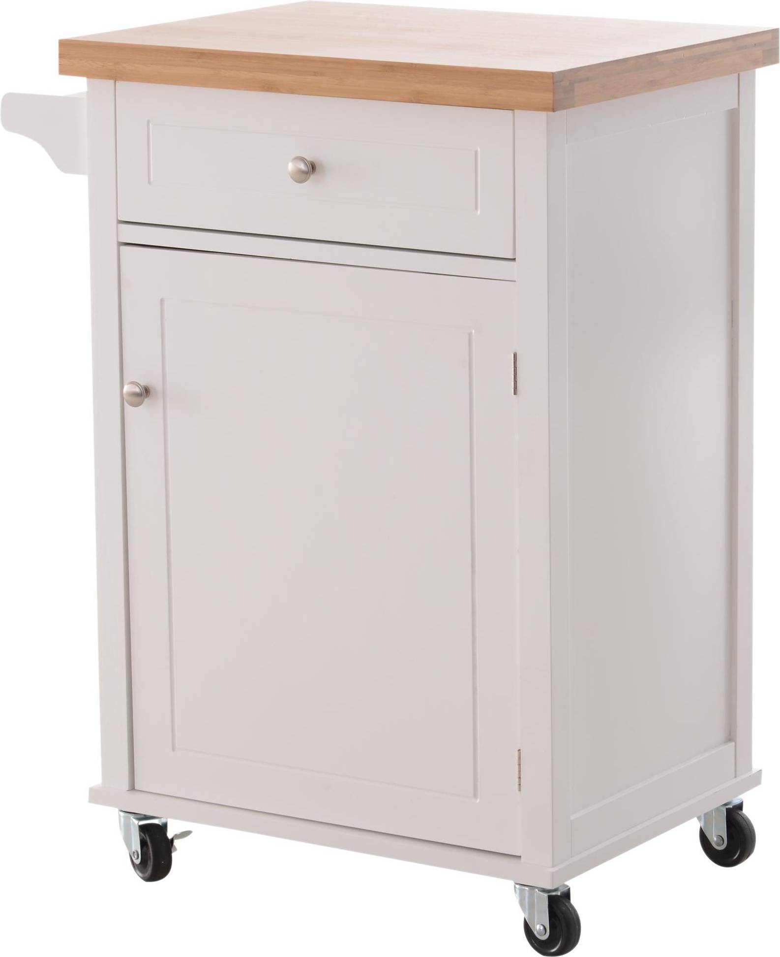 Homcom Kitchen Cart Storage Trolley Wooden Cabinet Rullbord