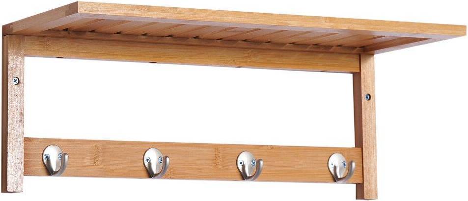 Homcom Wall-Mounted Coat Rack 4 Hooks Tøjkrog