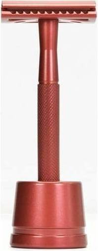 Bambaw Metal Safety Razor Red Stand