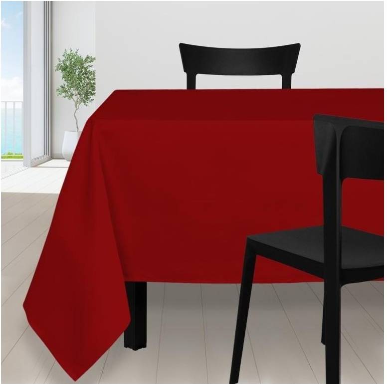 Alix Rectangle 140x300 cm Rouge Nappe Rouge