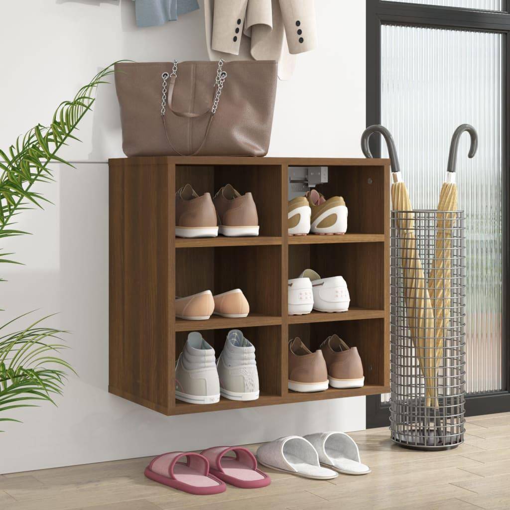 vidaXL brown 1 Shoe Rack
