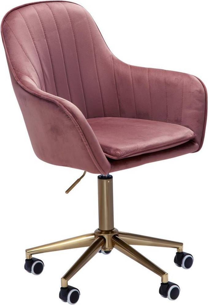 Schreibtischstuhl Samt Rosa