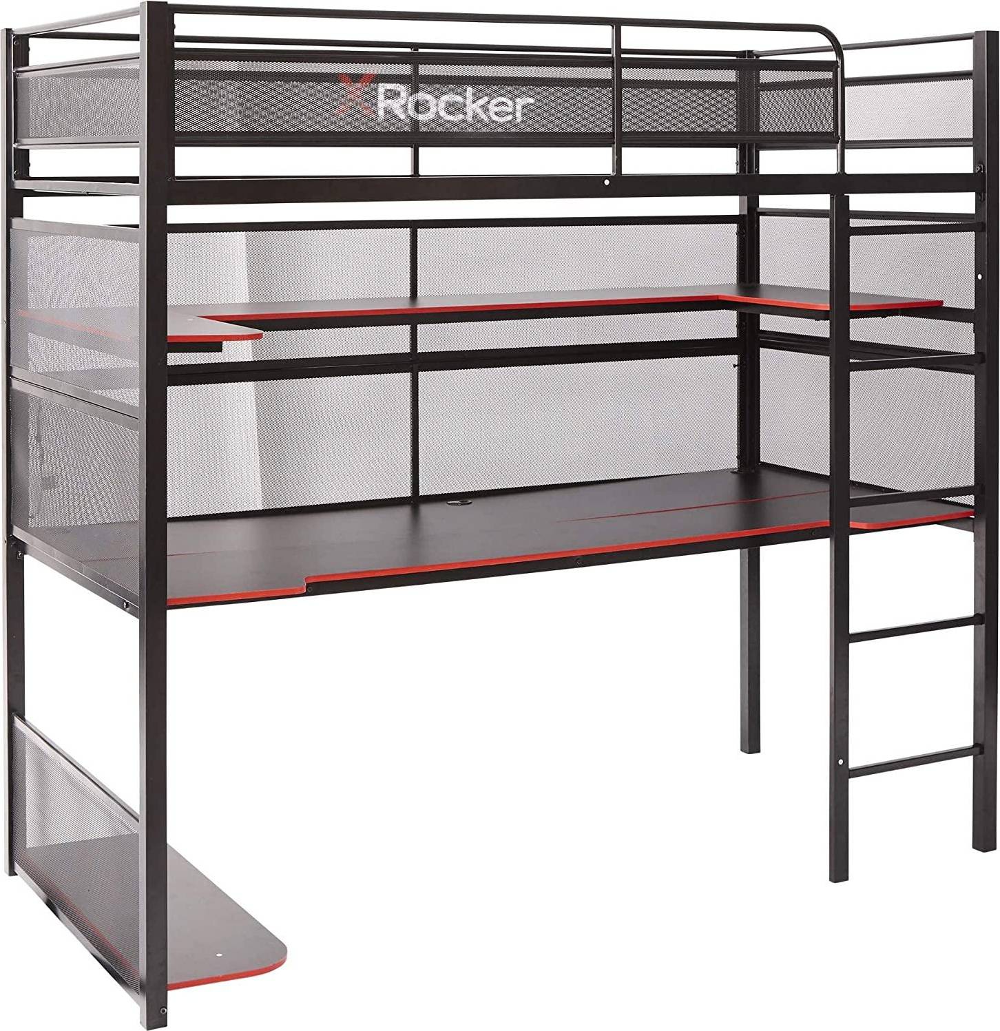 Gaming desk with storage X-Rocker BattleBunk Gaming Bed with Desk