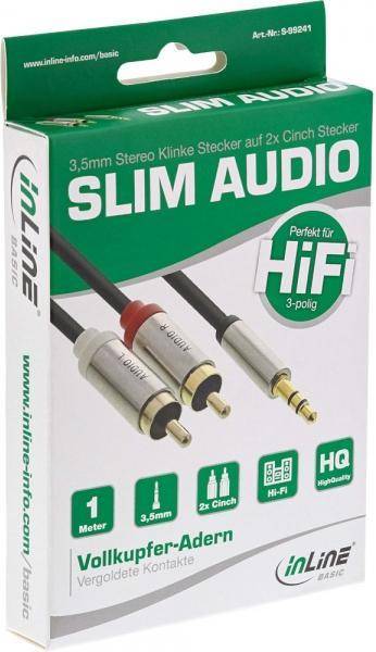 InLine Basic Slim to 2x RCA