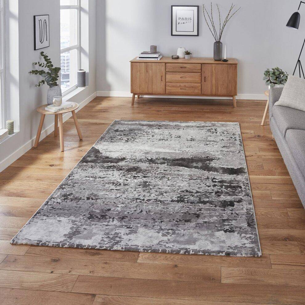 Think Rugs Craft 19788 Abstract Textured Grey