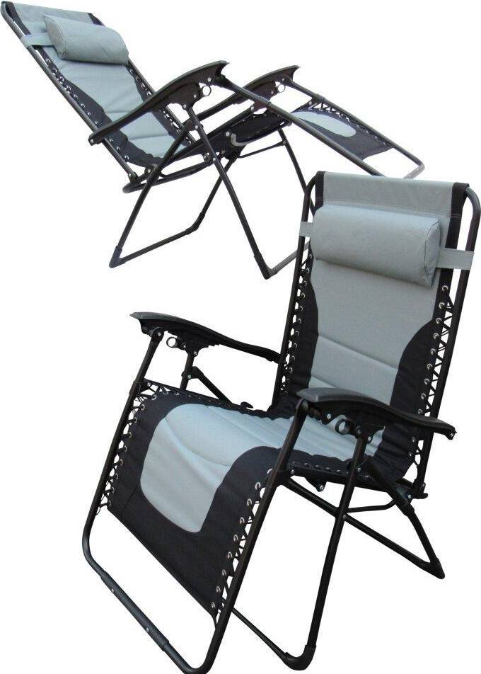 Padded reclining garden chairs Securefix Direct Securefix Direct Gravity Sun