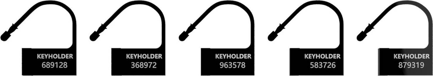 Spare Lock Riippulukot 5 kpl Musta