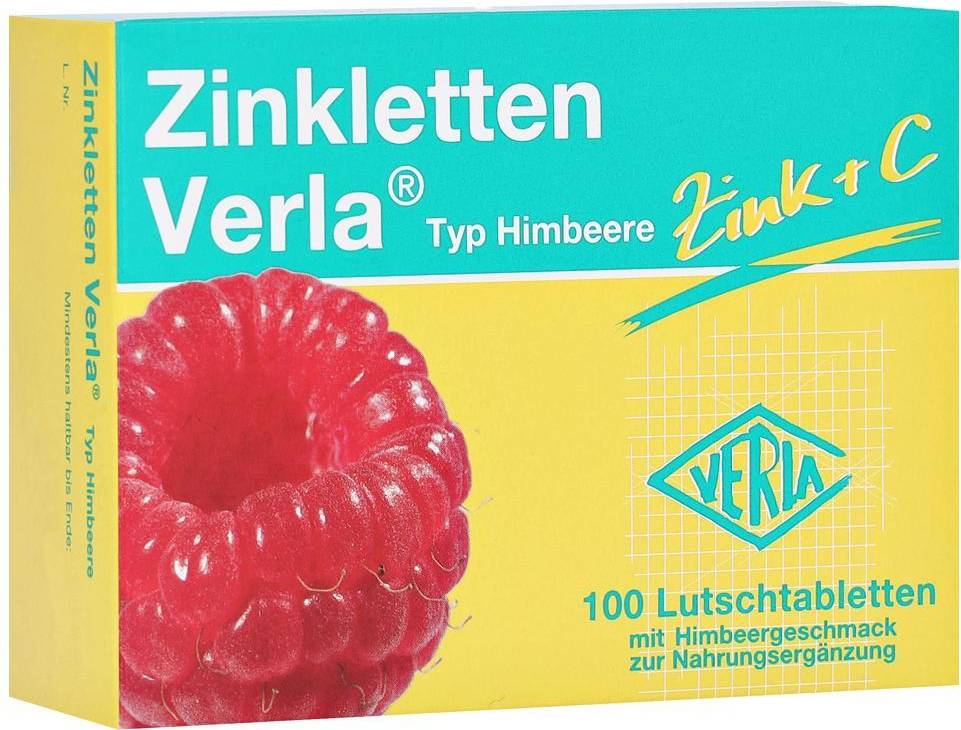 Zinc Tablets Raspberry Lozenge 100 St