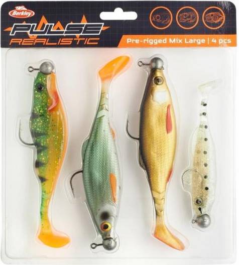 Berkley Pulse Realistic Pre-Rigged Mix 4-pack