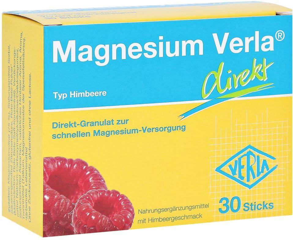 Verla Magnesium Direct Raspberry Granules 30 pcs