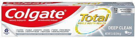 Colgate total Colgate Total Deep Clean Toothpaste Whitening Toothpaste Mint