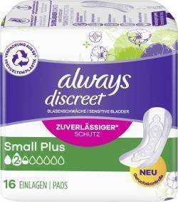 Always discreet Always discreet Inkontinenz Einl.small plus 16 St.