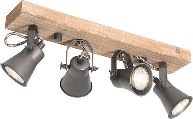 E27 spotlight QAZQA Rural ceiling Spotlight