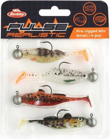 Berkley Pulse Realistic Pre-Rigged Mix 4-pack