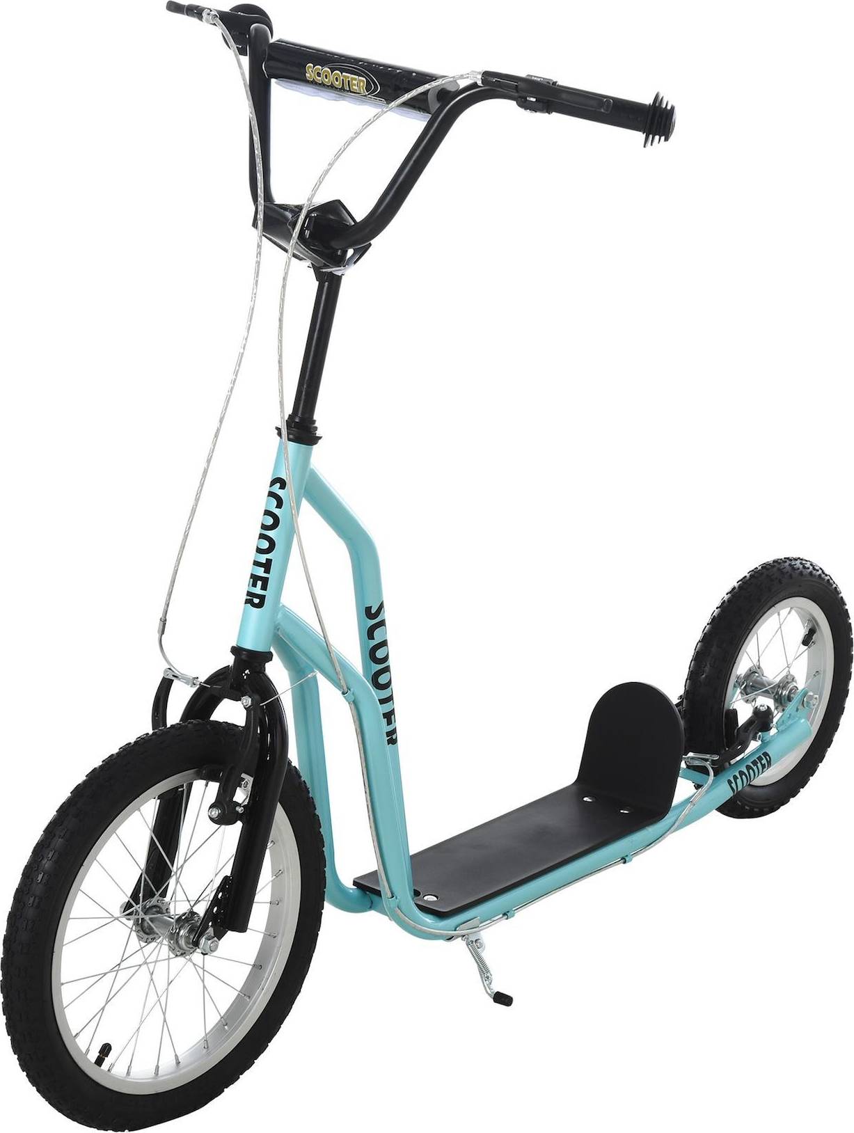 Homcom Kinderroller mit Handbremse blau