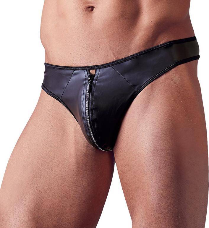 Men's G-string With Rhinestone Zip