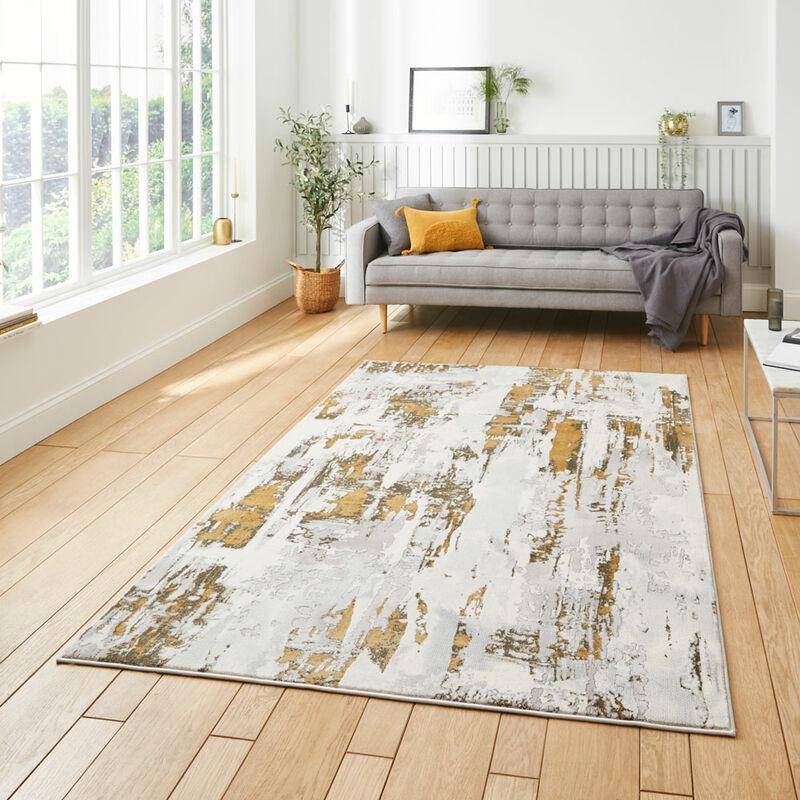 Think Rugs Apollo GR579 Modern Abstract High Grey, Gold
