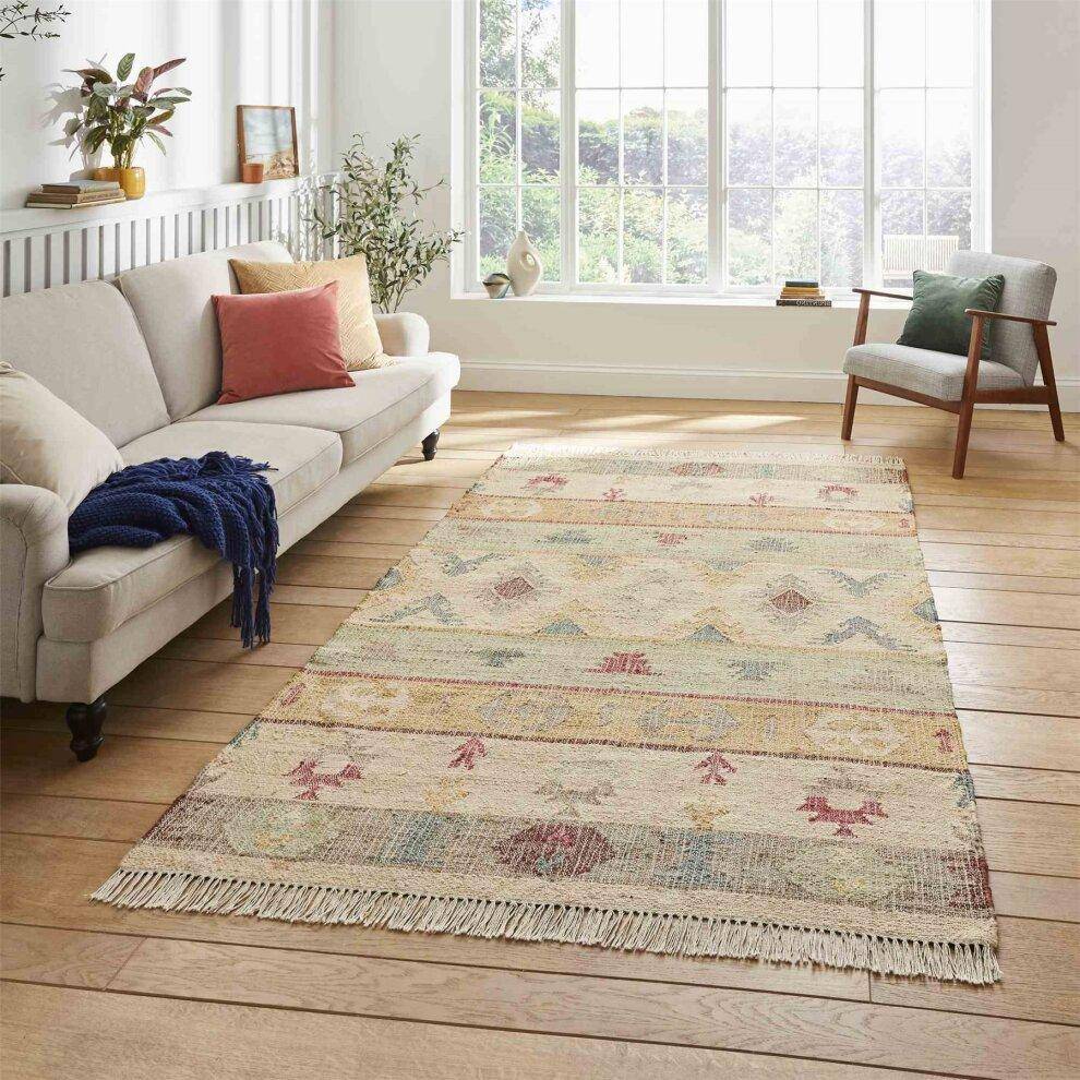 Think Rugs Bazaar 17457 Hand Red, Blue cm