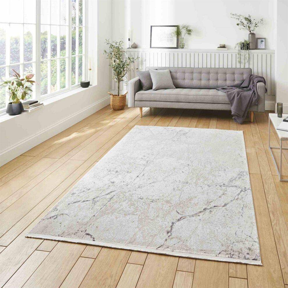 Think Rugs Bellagio 9141 Abstract High Beige