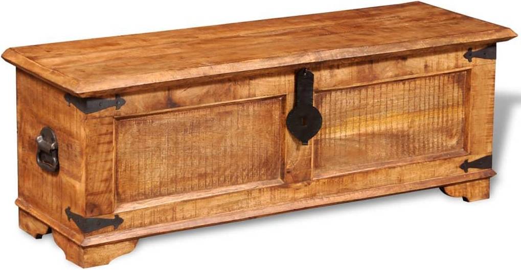 vidaXL Rough Mango Wood Storage Chest