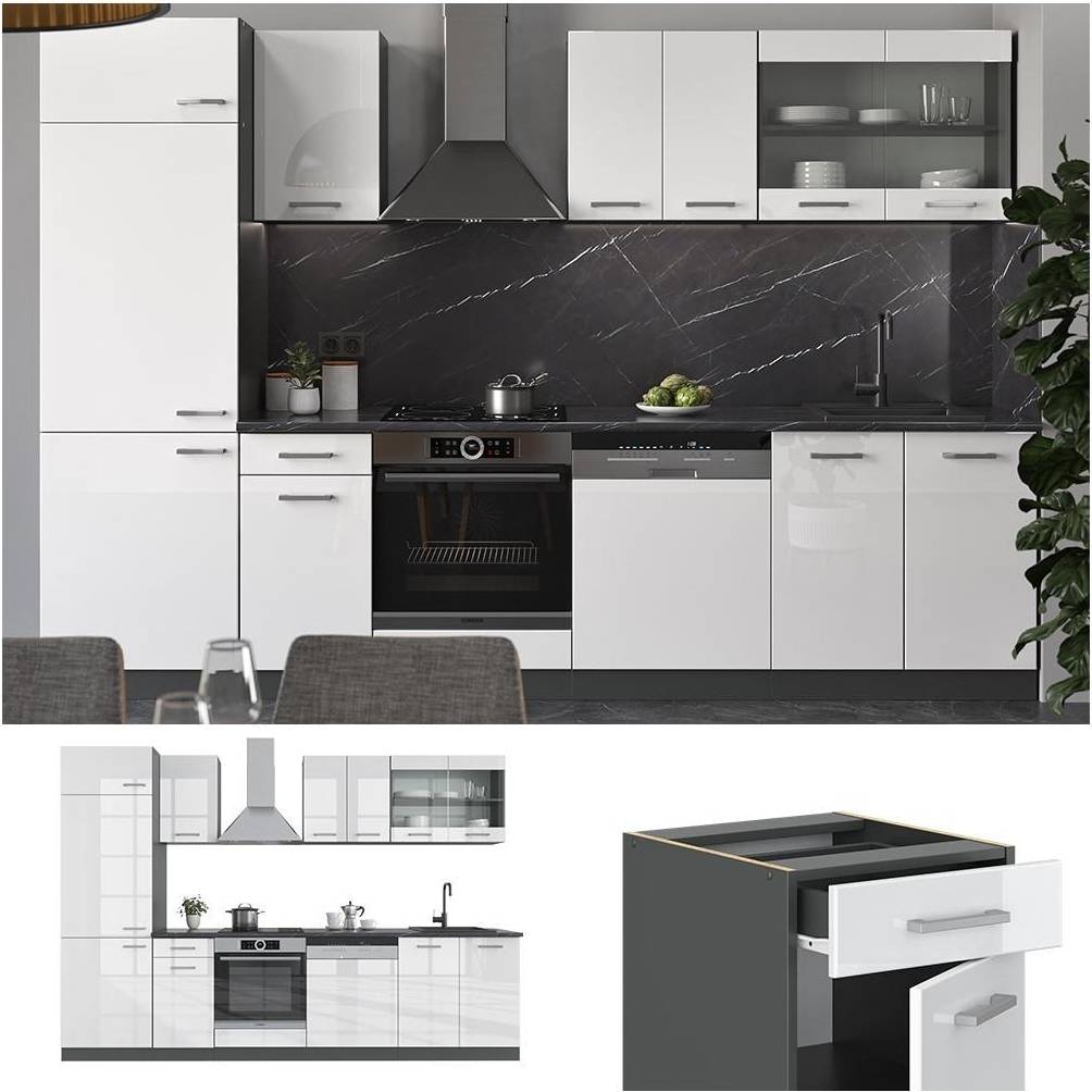 Vicco R-Line Vit Högblank Antracit