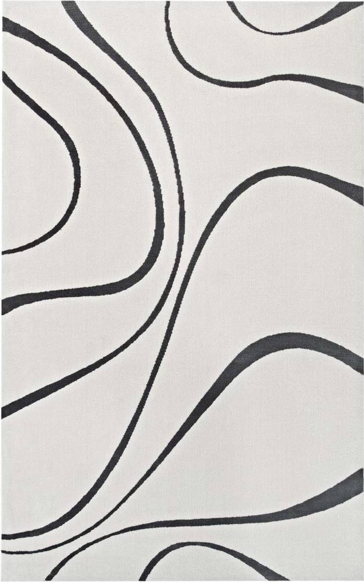 modway Therese Collection R-1002D-58 Abstract Swirl White, Black
