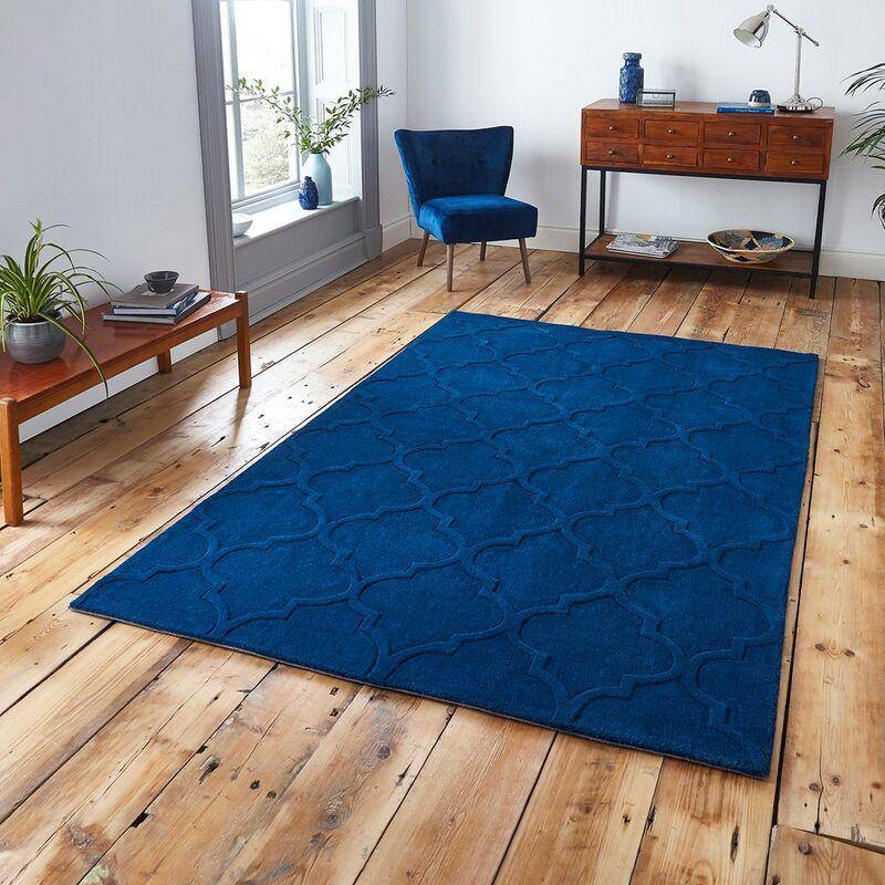 Think Rugs Hong Kong 8583 Hand Blue