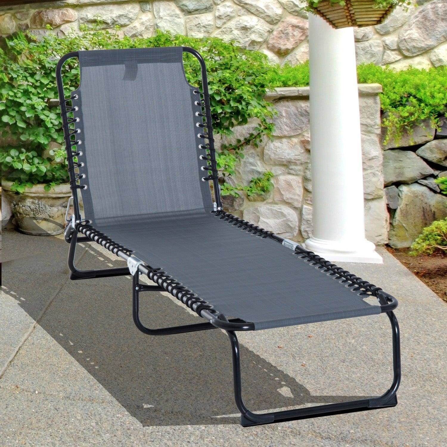 Beach lounger OutSunny 3-Position Reclining