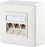 Metz RJ45 8 Data Outlet 6A White