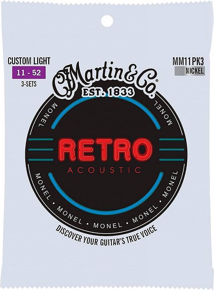 Martin Retro Custom Light Strings 11 Trepack