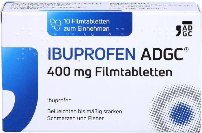 Ibuprofen 400mg IBUPROFEN ADGC 400 mg 10 St.