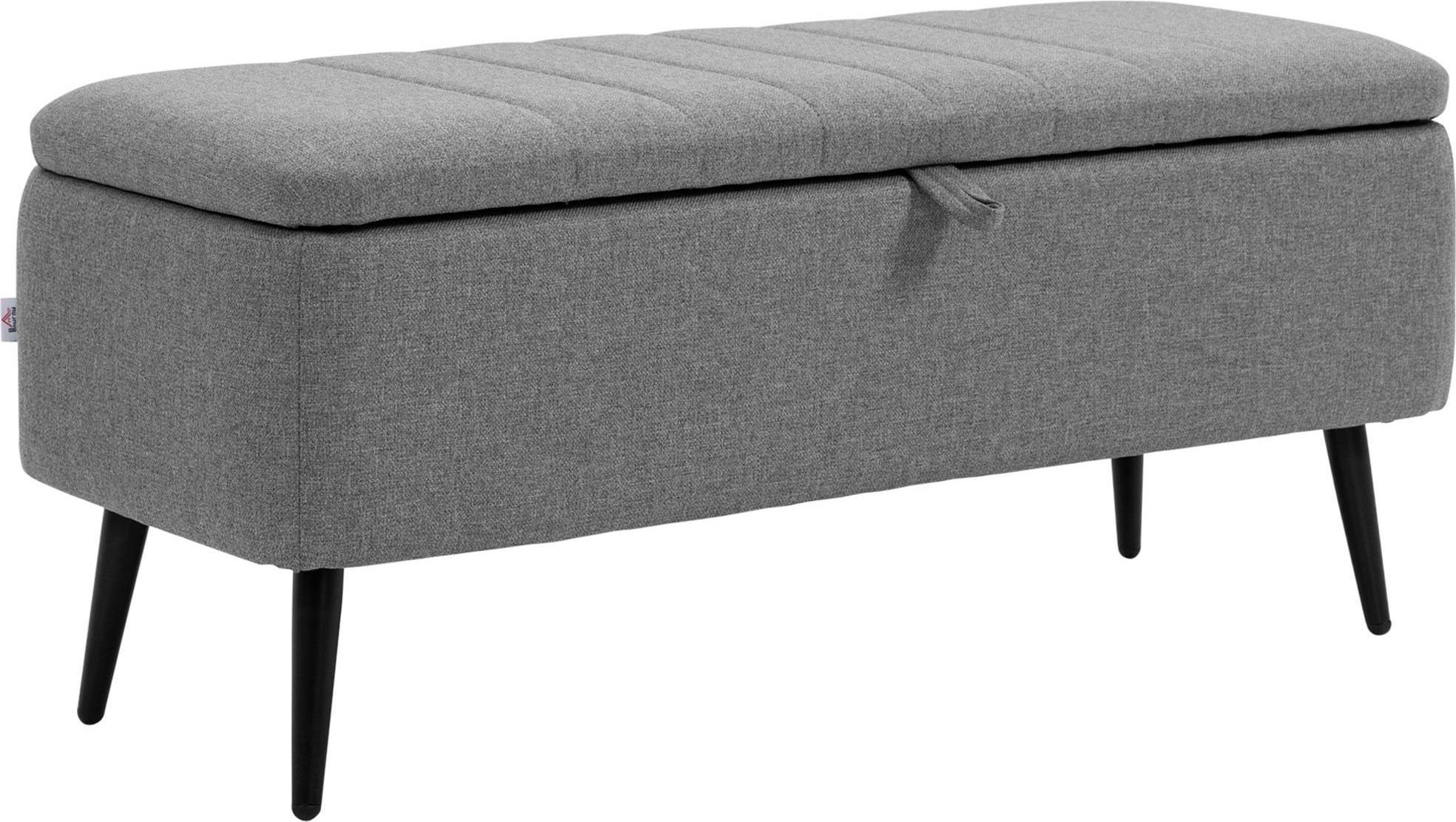 Homcom Storage Ottoman Flip Top Rectangular Bench Opbevaringsbænk