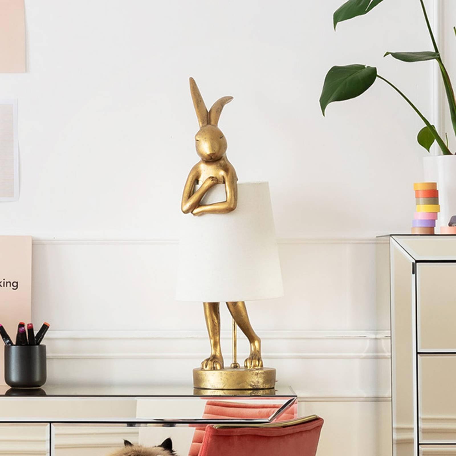 Animal Rabbit Gold/White