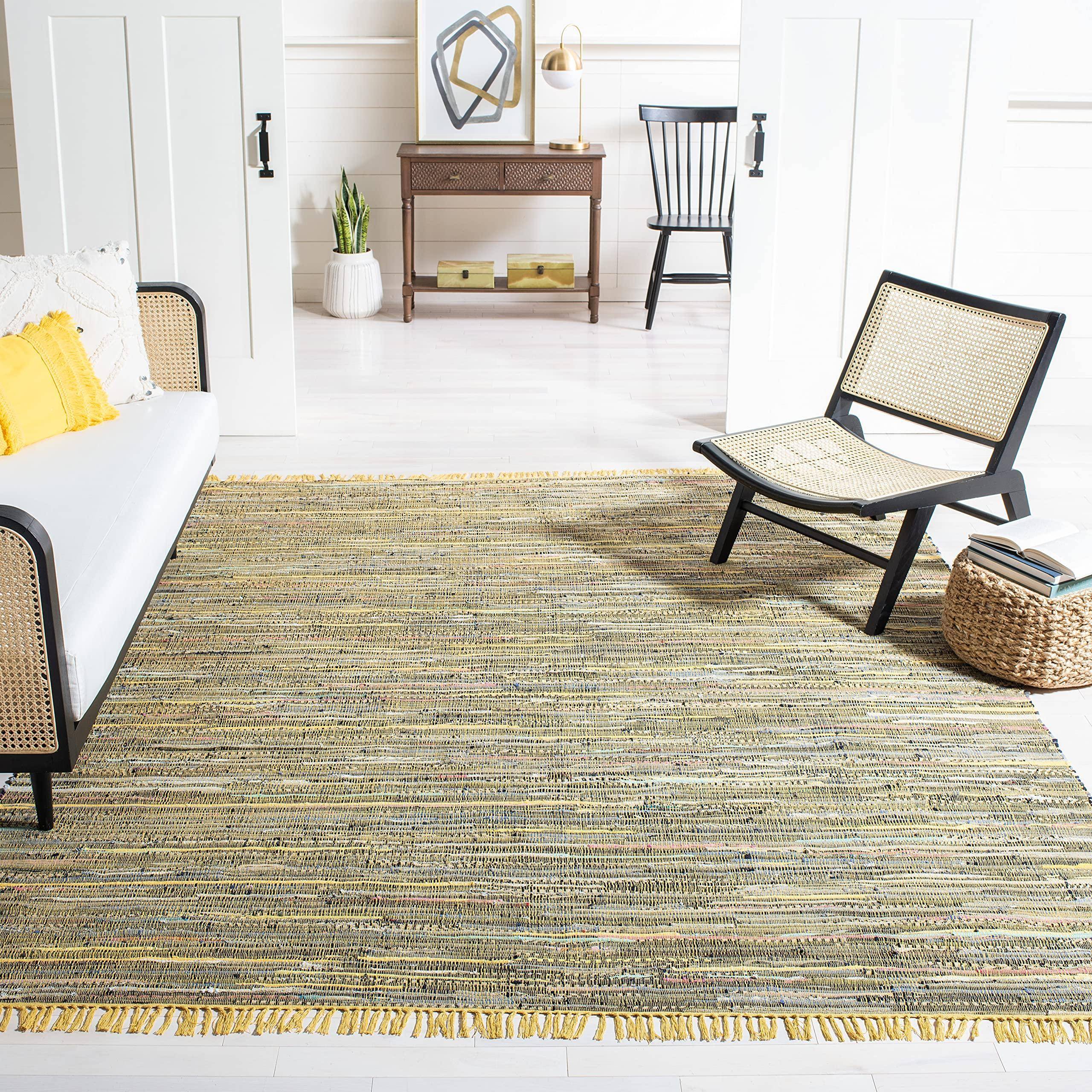 Safavieh Rag Rug Collection Yellow 72x108"