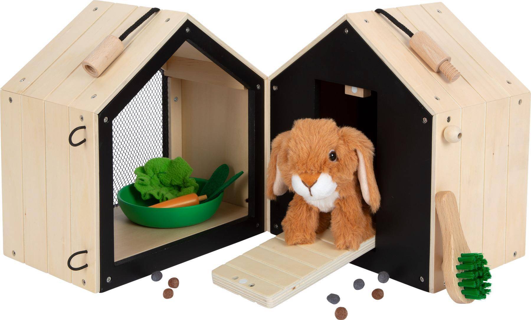 Small Foot Rabbit Hutch with Enclosure