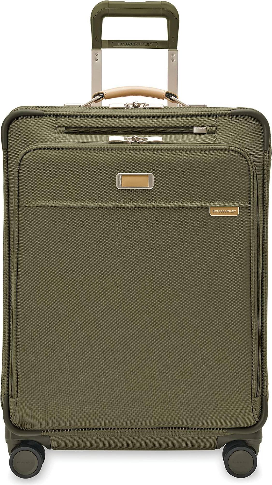 Briggs & Riley Baseline Medium Expandable Spinner Olive Luggage