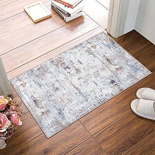 Machine washable area rugs GLN Rugs GLN Machine Washable Area Gray, White