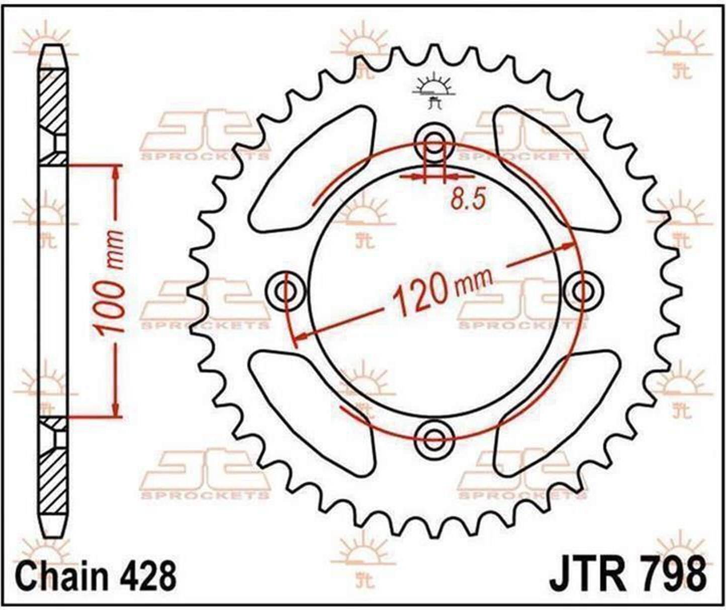 Sprocket Rear 47T 428