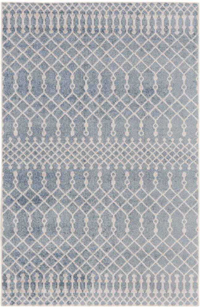 Nourison Astra Machine Moroccan Blue