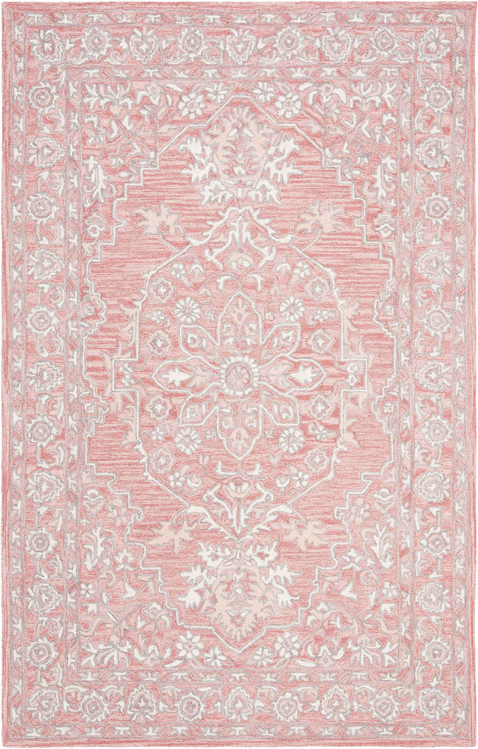 Safavieh Micro-Loop Collection Pink, White