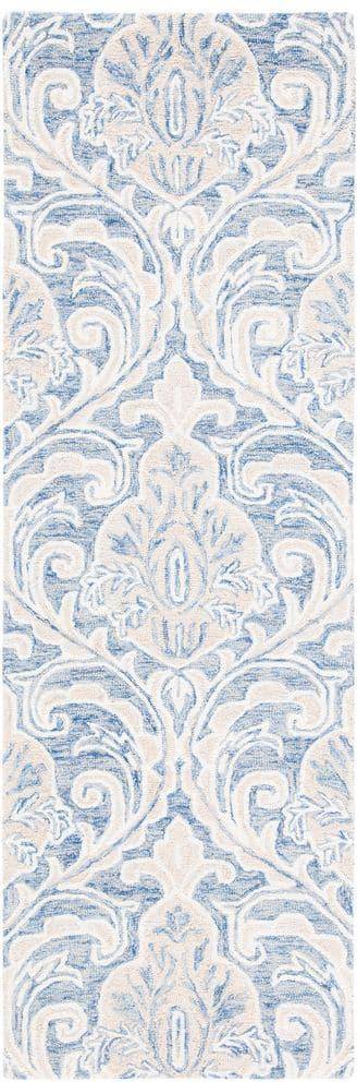 Safavieh Micro-Loop Collection White, Blue