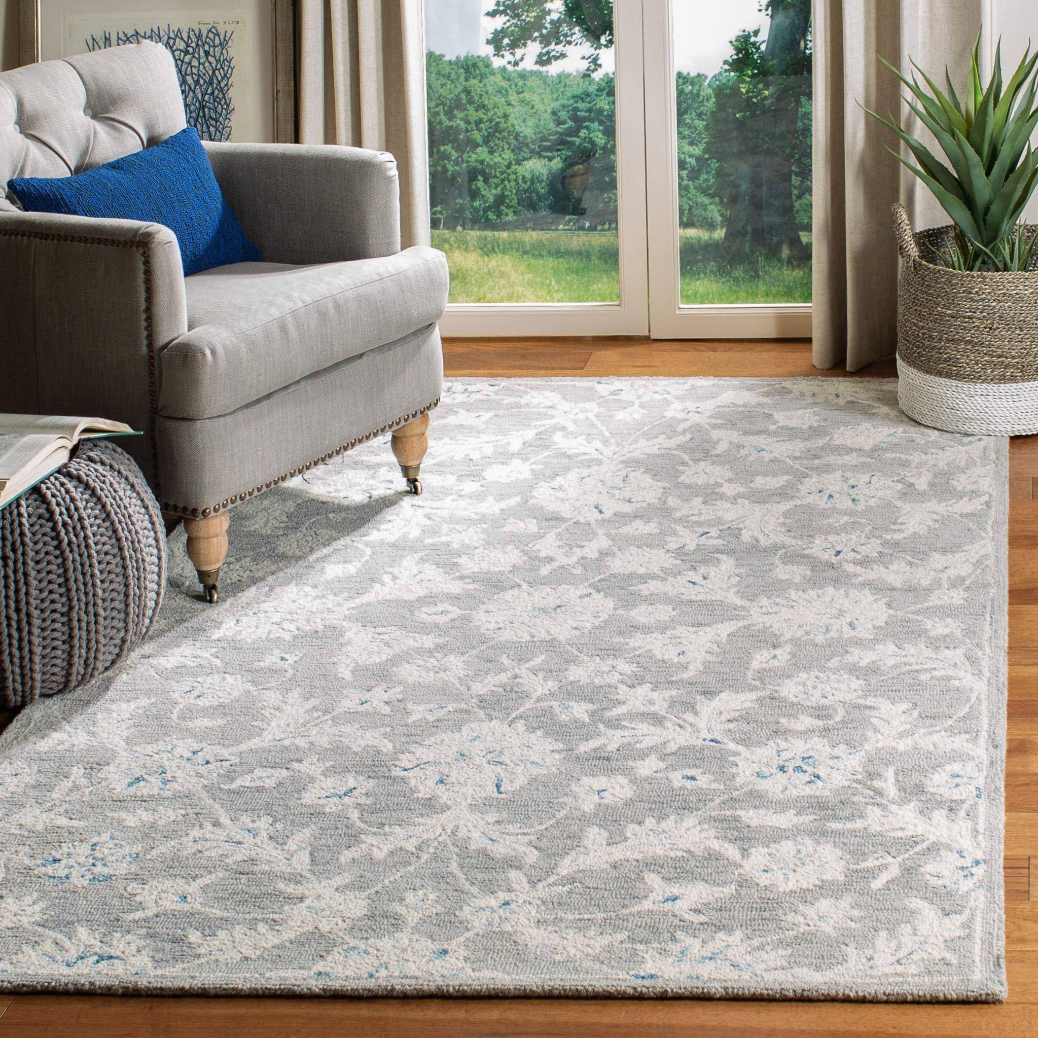 Safavieh Micro-Loop Collection Gray, White