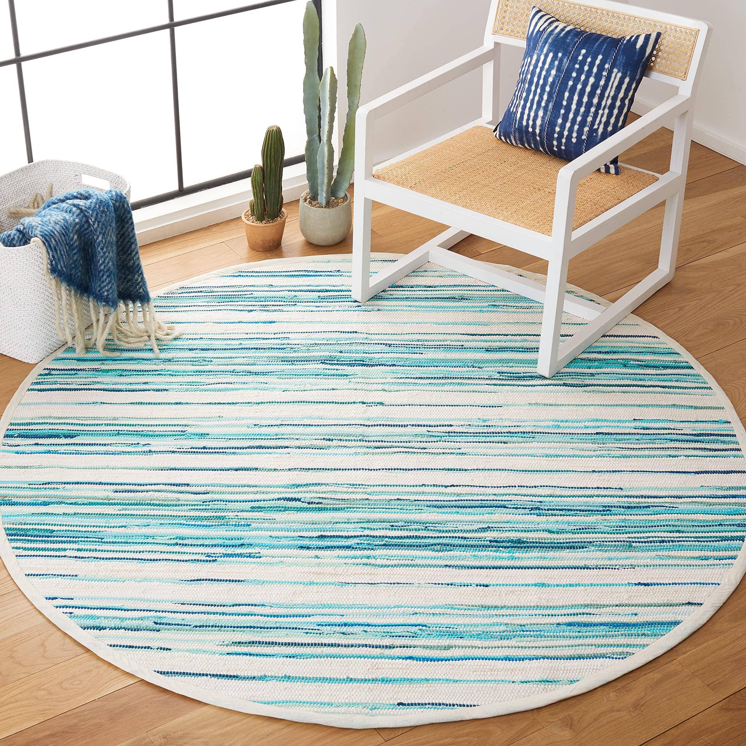 Safavieh Rag Rug Collection Green, White, Multicolor